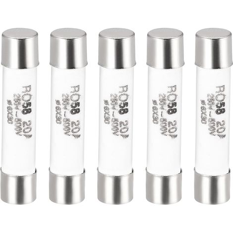 Fusibles céramiques miniatures 500 V, 20 A, 6 x 30 mm, à action rapide, pour circuits imprimés et