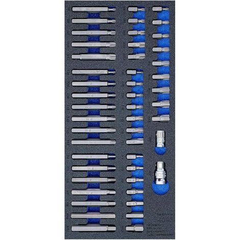 Insert de Servante d Atelier 1/3 - Jeu de 49 Embouts Assortis - Organisation et Accessibilité Optimale - D-Work