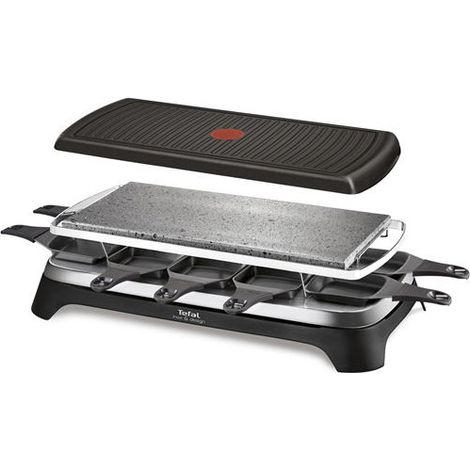 Tefal RE45A812 - Raclette/grill/pierre à griller - 1.4 kWatt - noir/inox