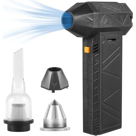 Mini Jet Blower, Cordless Dry Blower Super Jet 130,000 RPM, Mini Turbo Fan with Adjustable Speed, Mini Silent Air Blower for Car Computer Keyboard (1/5)