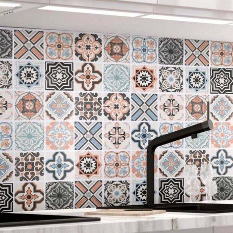 [NEVER USED] Self Adhesive Tile Wallpaper, 60 x 200cm PVC Modern Style Self Adhesive Wall Stickers Waterproof Decoration for Kitchen Cabinet in Bathroom and Kitchen