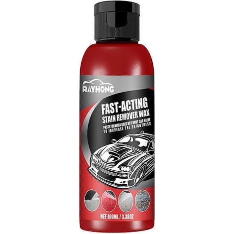 Cire de décontamination à action rapide pour automobiles, cire de protection pour lustrage des surfaces peintes afin d'éliminer les taches, les traces d'eau et les taches d'huile. (1/5)