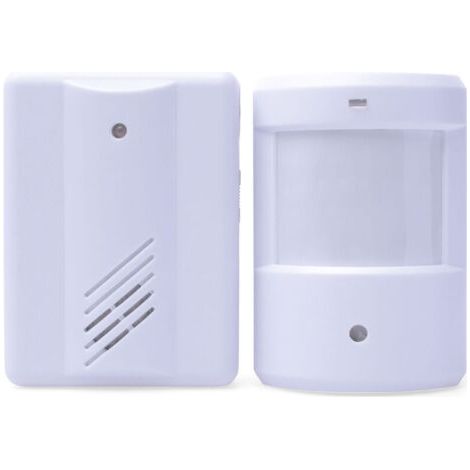 Alarme détecteur de mouvement sans fil, alarme de porte alimentée par batterie, détecteur de mouvement d'une portée de 100 m, détecteur de passage (1/4)
