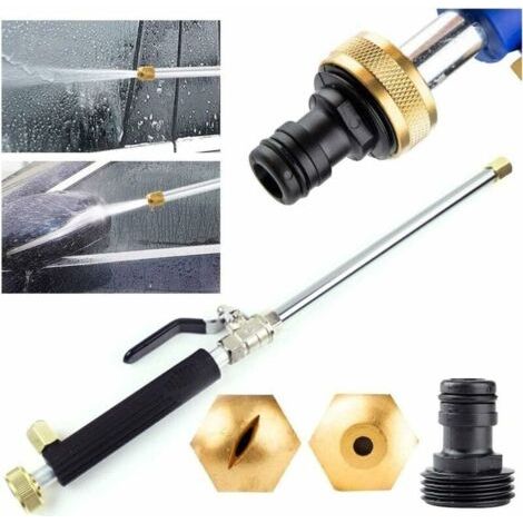 BUNTHAUS use Eau Haute Pression Lance Eau pour Pistolet avec 2 Buses de Nettoyage Buses de pulvrisation Raccord de Tuyau d\\'arrosage 46 cm Douche de Jardin Hydro Jet Power le noir (1/5)
