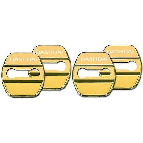 Ensemble de 4 caches de serrures de porte avec emblème, compatible avec Nissan Nismo, Qashqai, Skyline et X-Trail. Accessoires en acier inoxydable pour voiture - Protection de serrure de porte - pour  (1/5)