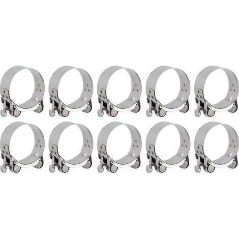 Flangia di bloccaggio 201 in acciaio inox rinforzato, spallacci imbottiti tubo zincato completo kernel 36-39mm, lotto di 10 pezzi per l'industria automobilistica e l'industria (1/5)