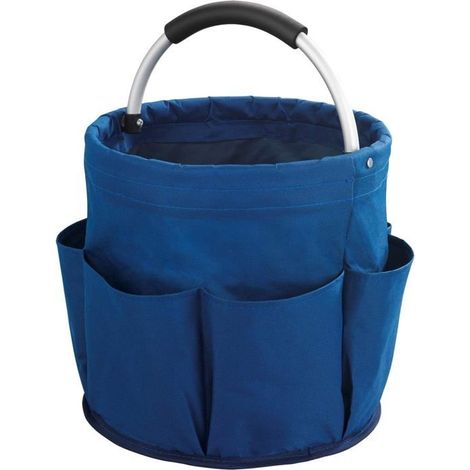 Pflegetasche – Nicht spezifiziert – Ideal zur Aufbewahrung – 6 Außentaschen – Blau – Durchmesser 28 cm
