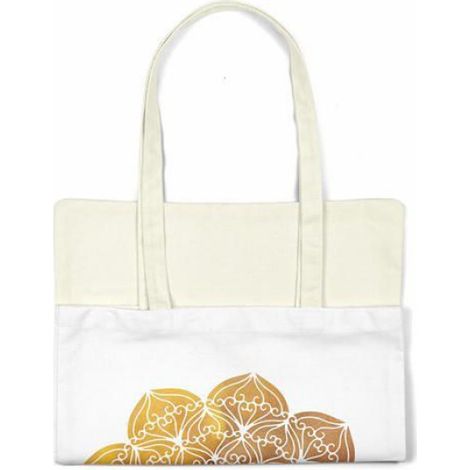 Tote bag coton réutilisable Bonamaison - sac shopping 34 x 40 cm, anses 30 cm (1/4)