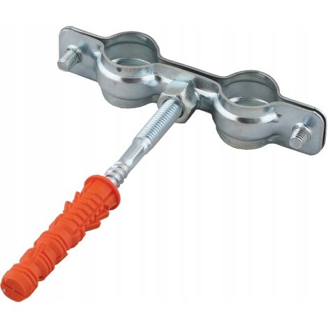 Supporto per fascetta per tubo DOPPIO 15-18 mm 3/8 pollici