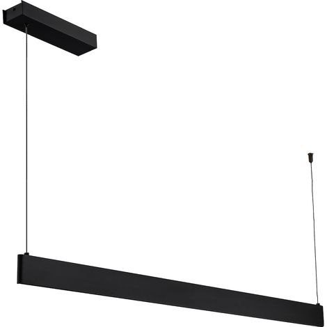 Lámpara colgante moderna negra de forma oblonga, LED de color variable de 36 W LINEA Milagro (1/5)