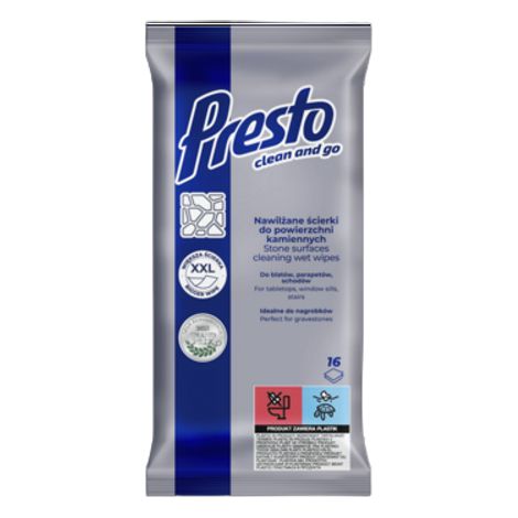 016847 Panni per la casa Presto per superfici in pietra 16 pz. PLEX (SUP)