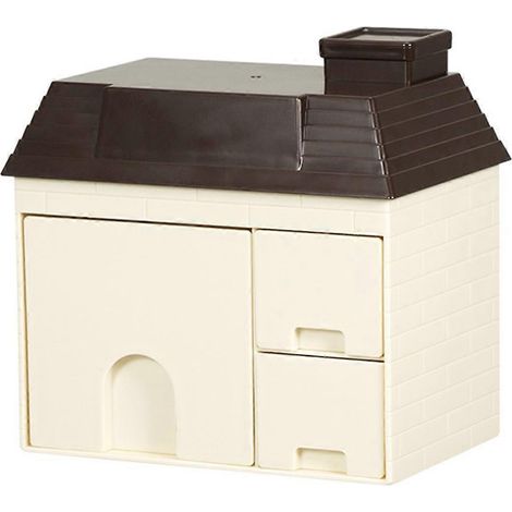 Paniers de rangement multifonctionnels pour chambre, salon, salle de bain, porte-stylos en plastique marron à motifs de dessins animés (1/5)