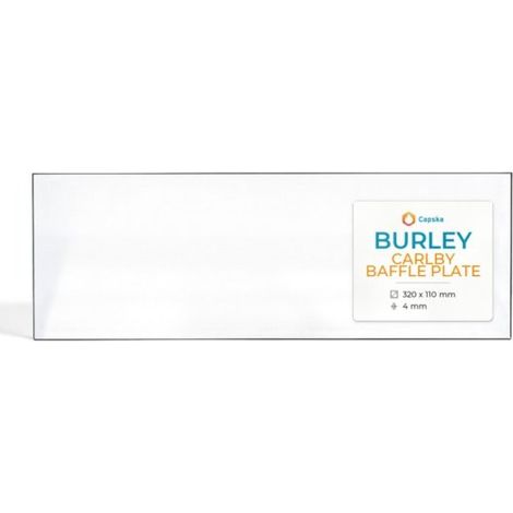 Vitre Burley CARLBY BAFFLE PLATE - Verre Rectangle pour poêle à bois - 320 x 110 mm (L1 x H1) - 4 mm (1/5)