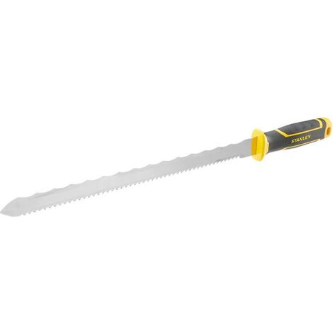 Stanley – Couteau isolant dentelé 350mm pour polystyrène et laine de roche – Poignée ergonomique – Dispositif dragonne – FMHT010327