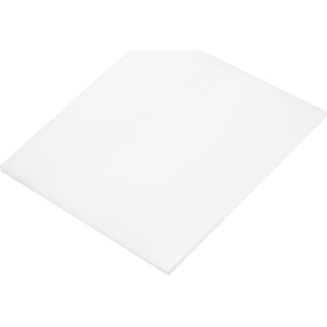 Feuilles en Plastique de 10 x 10 x 1/4 Pouce, Polyéthylène à Ultra Haut Poids Moléculaire, Planche de Polyéthylène Blanc Opaque pour l'Automobile, la Chimie, la Fabrication (1/5)