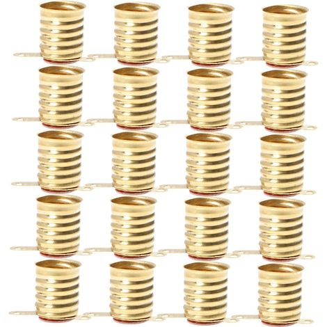 50pcs Douille E10 en Cuivre pour Lampe, Support de Lampe à Vis, Accessoire pour Test Électrique et Bricolage, pour Écoles Primaires et Collèges (1/5)