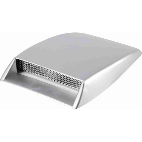 Universel Auto voiture flux d'air prise Scoop capot évent autocollant couverture capot argent (1/5)