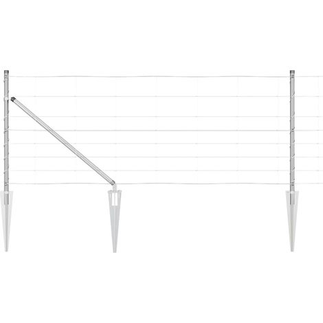 Maison Exclusive - Schweißdrahtzaun mit Spikes 100 x 0,8 m (B x H