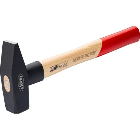 VIGOR MARTEAU DE SERRURIER V2662-1000 - TÊTE DE MARTEAU 1000 G - MANCHE EN BOIS D'HICKORY AVEC PROTECTION EN CAOUTCHOUC - LONGUE (1/4)