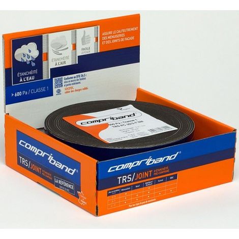 Tramico – Rouleau d'étanchéité mousse imprégnée 10m – Largeur 15mm pour joints de 2-5mm – Étanchéité menuiseries extérieures – Résistance à la pluie jusqu'à 1200Pa (1/2)