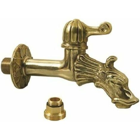 Rubinetto per fontana a forma di testa di drago in ottone