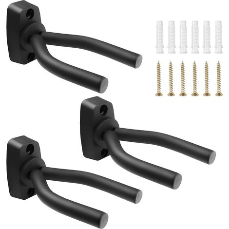 supports pour guitare, fixations murales, crochets pour guitare, support de guitare noir (1/5)