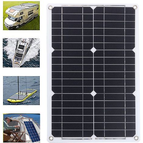 Panneau Solaire 20W Kit Contrôleur de Charge Portable pour Batteries (1/5)