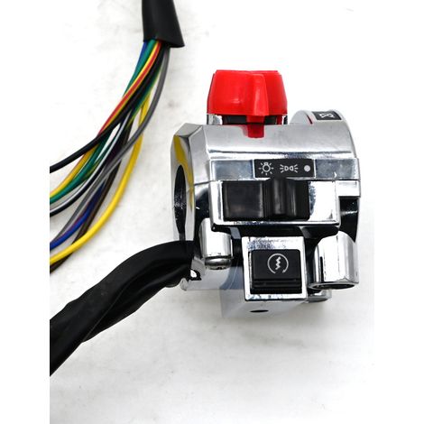 Interrupteur de guidon compatible avec motos (feux/coupure/klaxon/start) (1/5)