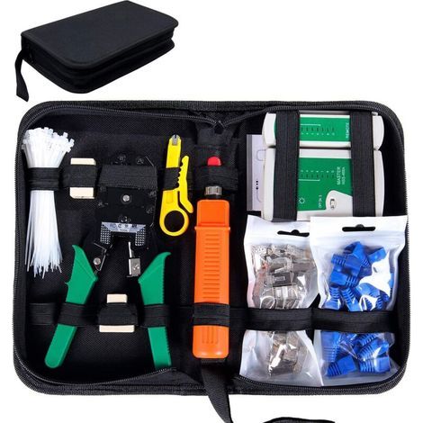 en 1 testeur de câble réseau réseau professionnel Kits d'outils de réparation d'ordinateur Net testeur de câble LAN Maintenance - RWDIY ›Outillage à main et électrique› Outils à main ›Ensembles d'ou (1/4)