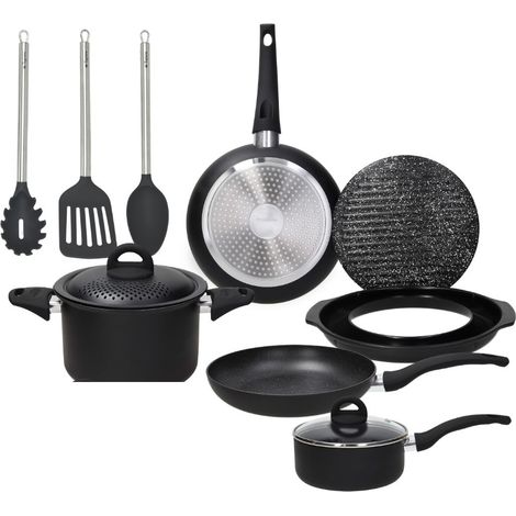 TOGNANA V979166SECO SET BATTERIA DI PENTOLE 9 PEZZI COLORE NERO - PROMO (1/2)