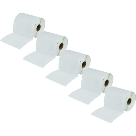 vhbw 5x Label Roll 76.2mm x 101.5mm (500 Label) compatible with Citizen CLP6002, CLP-521, CLP-621 Label Maker - Self-Adhesive White (1/4)
