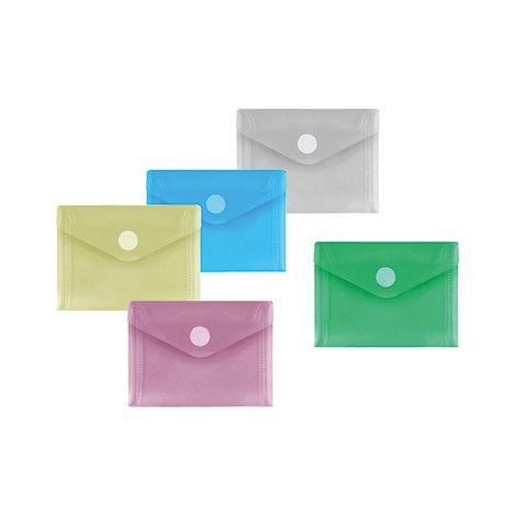 FOLDERSYS Sammelhülle FolderSys DIN A7 quer Polypropylen je 2 x transparent blau grün gelb rot 10St./Pack. (1/3)