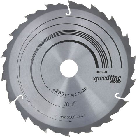 Bosch 2 608 640 804 - Hoja de sierra circular Speedline Wood - 230 x 30 x 2,6 mm, 18 (pack de 1)