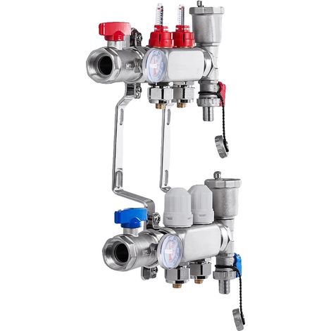 Manifold de Tubes PEX, Construction Durable, Distribution Efficace de Chaleur, 2-Branche (1/2)