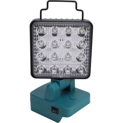 Lampe de chantier LED pliable 90 330° IP67 11-15W 1200-1500lm USB-C 5V2A pour batterie 18V BL1830 BL1850 BL1840 BL1845 BL1815 BL1820 BL1860B avec crochet zinc (1/5)