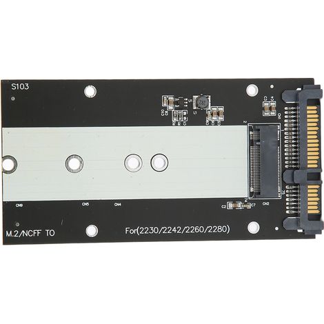 Adaptateur Convertisseur M.2 NGFF vers SATA III 6000 Mo/s, Carte de Conversion Rapide pour Disque Dur, Interface Stockage de Masse (1/5)