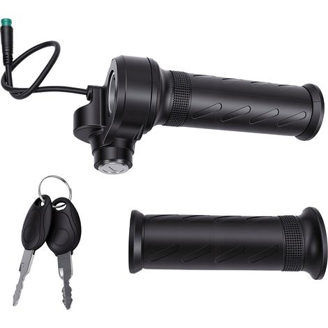 Gasgriff für E-Bikes, ABS-Gummi-Drehgriff für Roller mit wasserdichtem 5P-Stecker für Motorräder (1/5)
