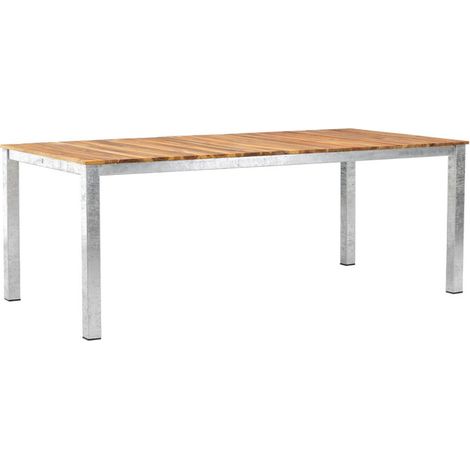 Table de Jardin en Bois "Zenia" 200cm Naturel (1/5)