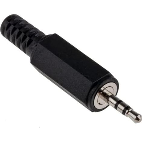 Conector audio jack 2.5 mm estereo macho  Negro (1/5)