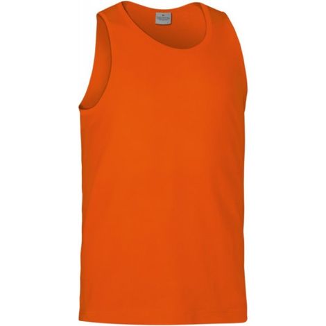 Camiseta sin mangas de corte clásico VALENTO Atletic L Naranja fiesta