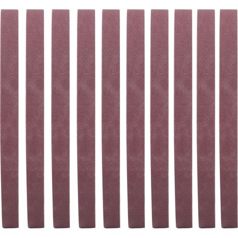 GXK51-B 10 pezzi Cinghie abrasive in ossido di alluminio da 452x15 mm, grana 320, per levigatrice a nastro per legno e metallo (1/5)