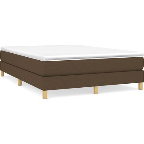 Maison Exclusive - Boxspringbettgestell Dunkelbraun 140x200 cm St (1/5)
