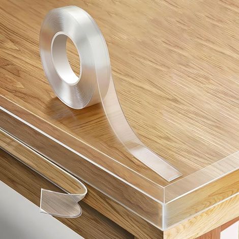 Bande de protection transparente auto-adhésive pour bord 5 m x 2 cm - épaisse 1 mm meubles, tables, armoires, lits, cuisine, mur (1/5)