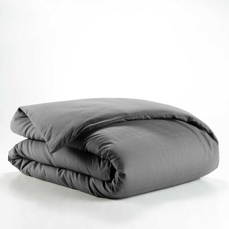 douceur d'intérieur, Housse de Couette (140 x 200 cm) Lina Anthracite, 100% Coton (1/5)