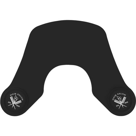 Hair Cutting Collar, Silicone Hairdressing Cape, Hairdressing Accessories for Barbers, Black