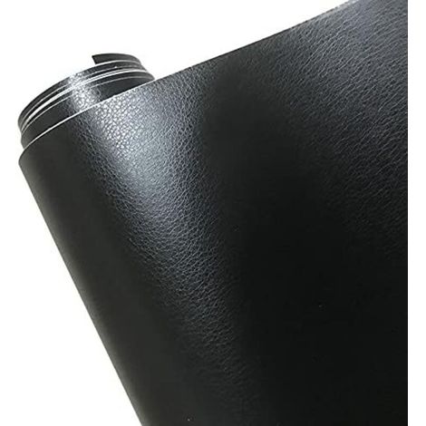 Pellicola per rivestimento auto, pellicola per rivestimento auto con motivo in pelle nera, pellicola adesiva in vinile PVC per la decorazione degli interni della carrozzeria automobilistica, pellicola (1/4)