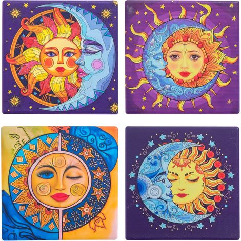 Signes Grimalt Posavasos Cocina Posavasos Sol Y Luna C/Exp. Posavasos Azul 11x11x1cm 34619 (1/3)