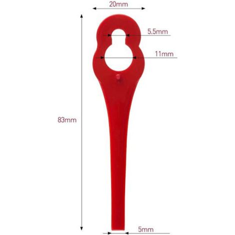 100 pieces replacement blades made of plastic for Florabest LIDL FRTA 20 A1, FAT 18B3, FRT18A edge trimmer (1/3)