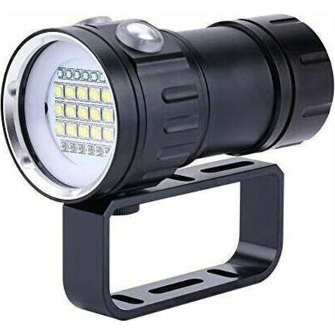 Lampada subacquea subacquea Ulisem IPX8 impermeabile 18000LM, resistente fino a 80 metri di profondità, ideale per fotografie e video subacquei.