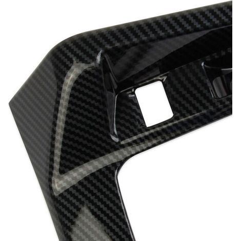 1 color: Carbon fiber texture Material: ABS Center console gear shift panel Car interior accessories. (1/5)